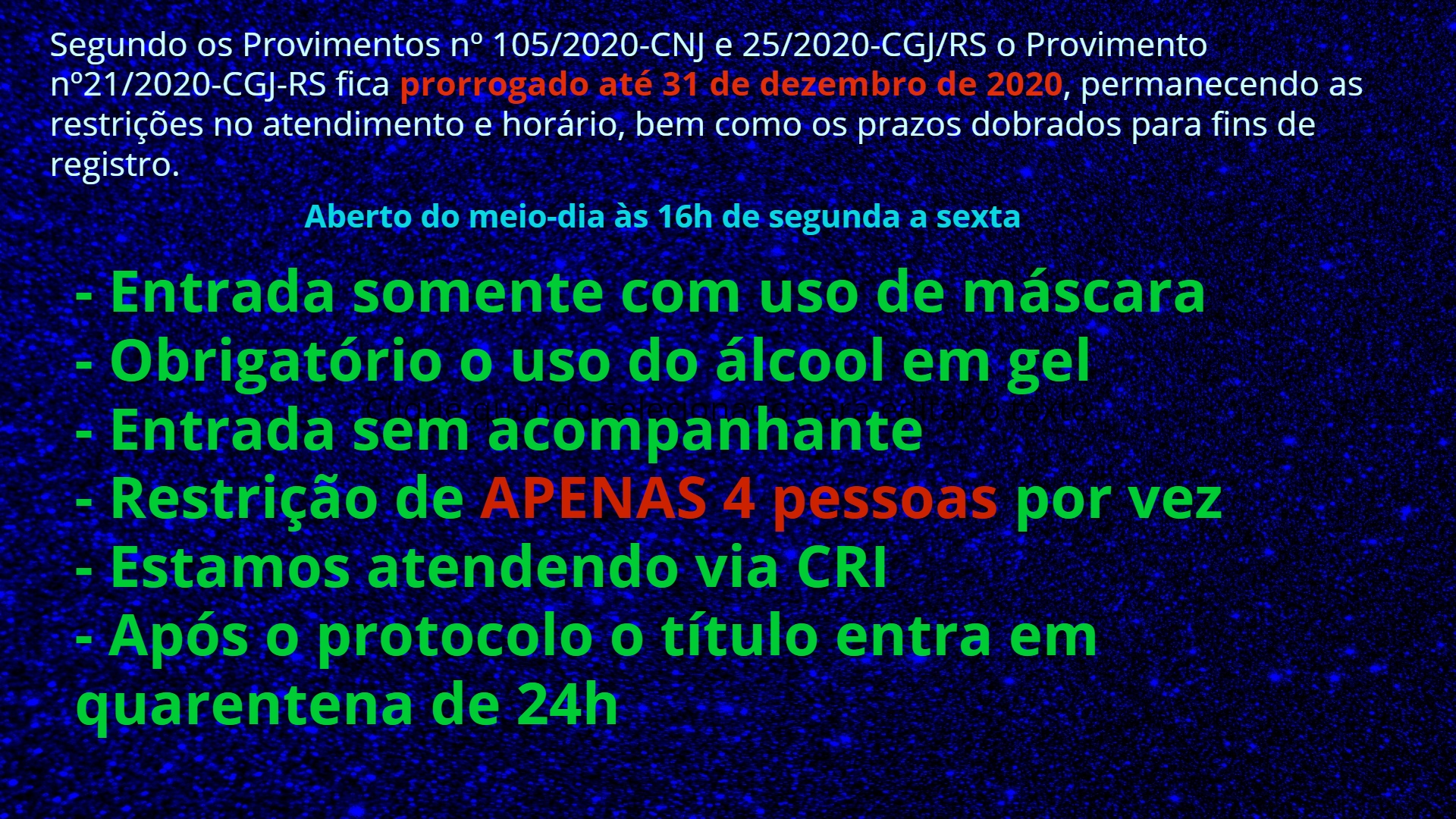 Atendimento na Serventia na Pandemia